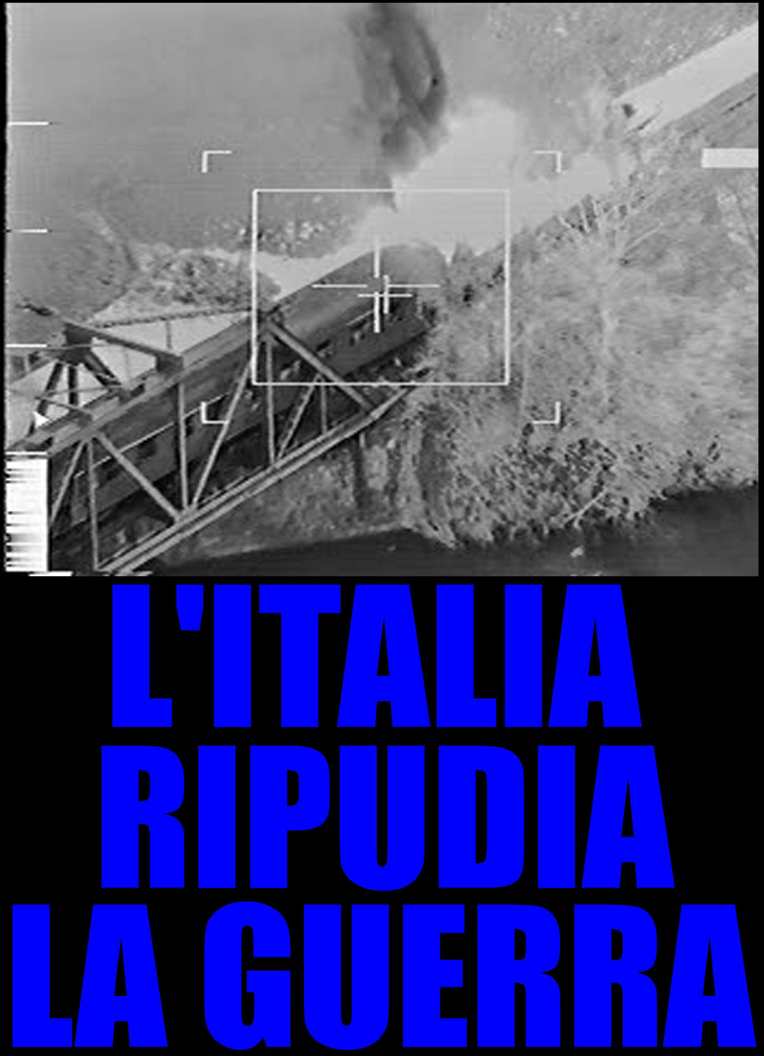 Una delle immagini pubblicate su PeaceLink durante la protesta contro i bombardamenti della Nato sulla Jugoslavia. Nella foto e' raffigurato il treno passeggeri distrutto a Grdelica il 12 aprile 1999