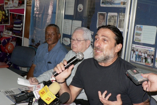 Francesco Pucci di Magnolia SpA durante la convulsa conferenza stampa © (Foto G. Trucchi) 