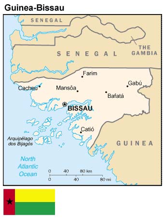 Mappa della Guinea-Bissau