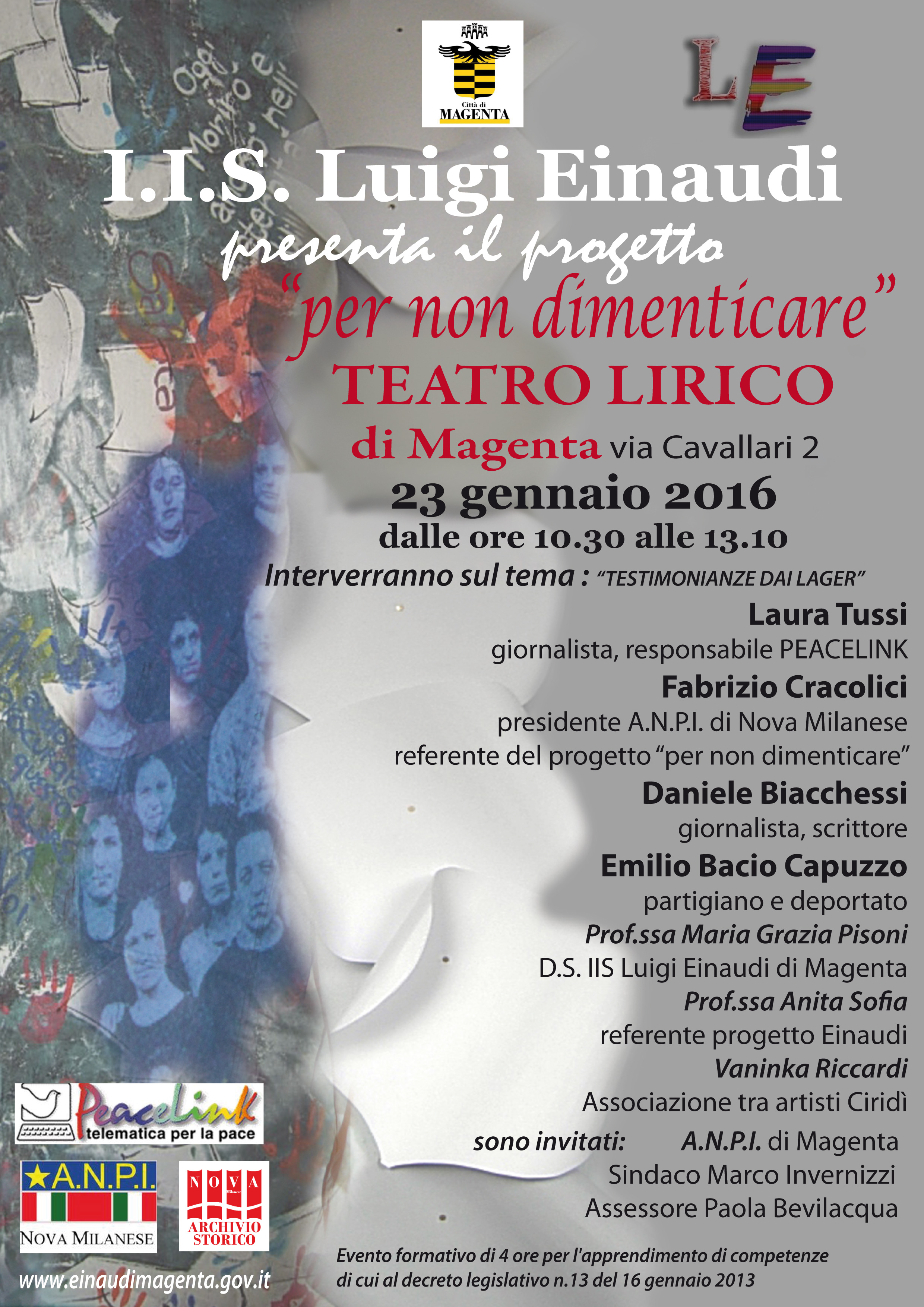 Giorno della Memoria 2016 al Teatro Lirico di Magenta
