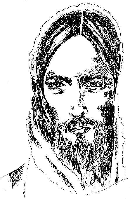Disegno del volto di Ges� Cristo